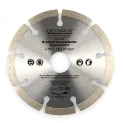 Diamanttrennscheibe 115x2,0x22,2mm Segmentiert Beton Ziegeln Sandsteine