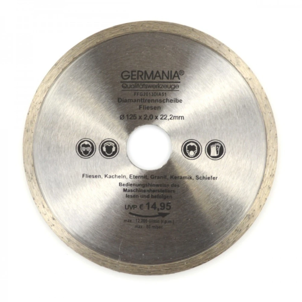 Diamanttrennscheibe 125x2,0x22,2mm Fliesen Kacheln Schiefer Eternit Trennscheibe 1 Diamanttrennscheibe 125x2,0x22,2mm Fliesen Kacheln Schiefer Eternit Trennscheibe