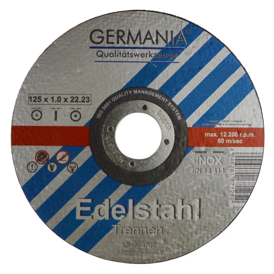 Trennscheibe Edelstahl 125x1x22,23mm 6Stück Trennen Edelstahl Metall 1 Trennscheibe Edelstahl 125x1x22,23mm 6Stück Trennen Edelstahl Metall