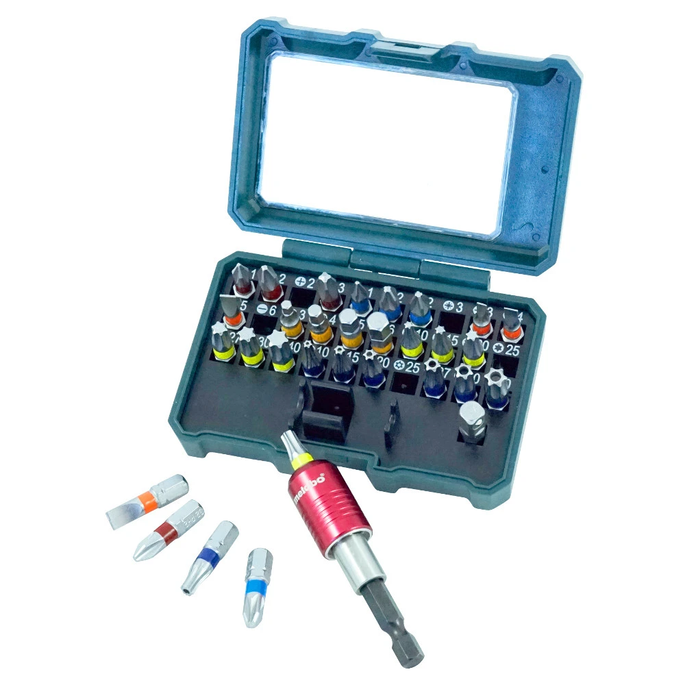 Metabo Bitsatz 32-teilig S2 Stahl Mit Steckschlüsseladapter 1 Metabo Bitsatz 32-teilig S2 Stahl Mit Steckschlüsseladapter