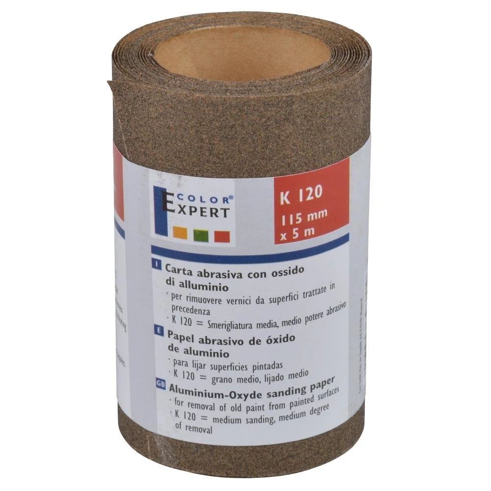 Schleifpapier K120 Alu-Oxyd 115 Mm X 5 M Rolle 1 Schleifpapier K120 Alu-Oxyd 115 Mm X 5 M Rolle