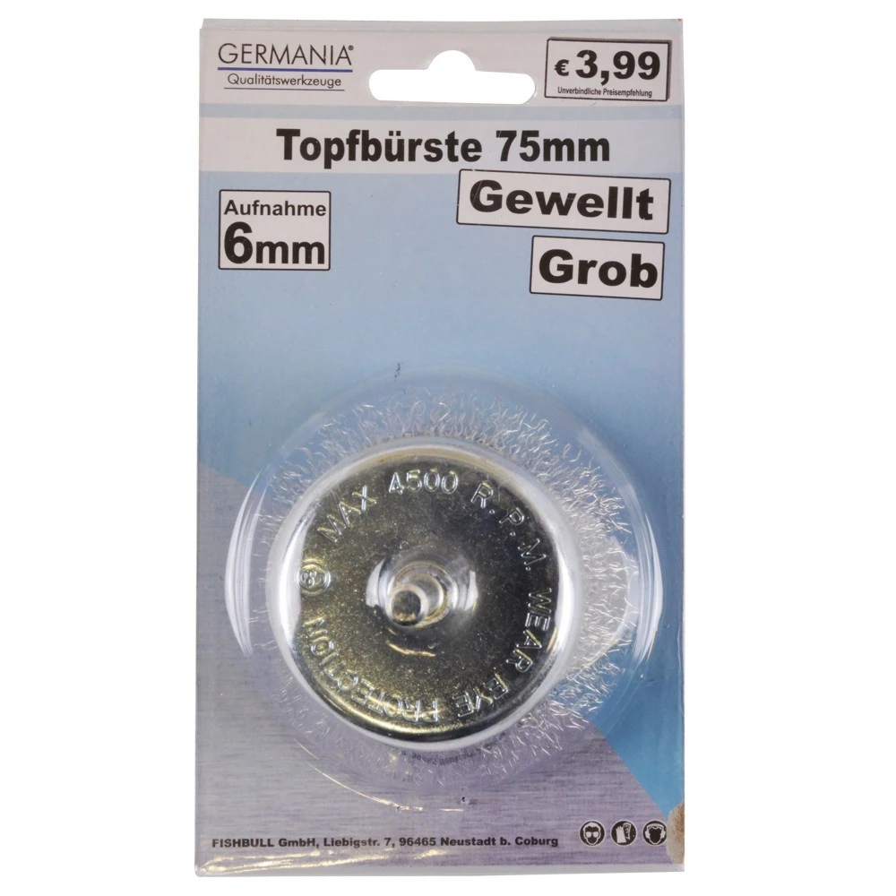 Topfbürste Grob Gewellt Ø75mm Stahldraht 2 Topfbürste Grob Gewellt Ø75mm Stahldraht - Image 2