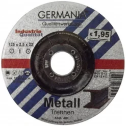 Trennscheibe Metall 125x2,5 Bombiert Industriequalität Trennen