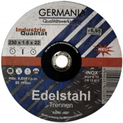 Trennscheibe Edelstahl INOX 230x1,6 Industriequalität Trennen