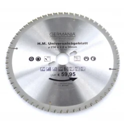 HM Multi Sägeblatt 250x30mm 60Zähne Universal Alu Holz Kunststoff Kreissägeblatt