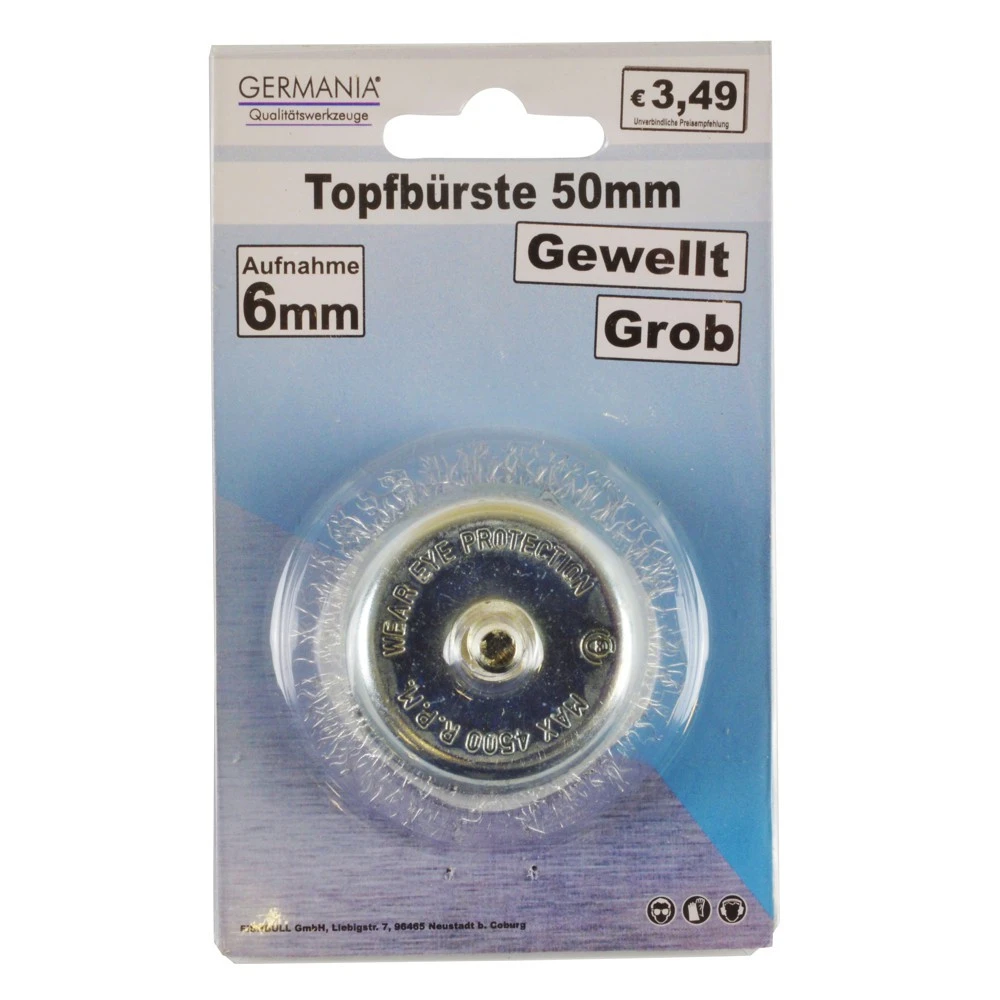 Topfbürste Grob Gewellt Ø 50 Mm Stahldraht 2 Topfbürste Grob Gewellt Ø 50 Mm Stahldraht - Image 2