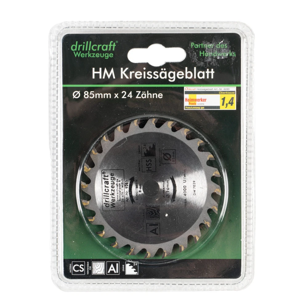 HM Kreissägeblatt 85mm 24Zähne Mini Sägeblatt Alu Kunststoffe Handkreissäge 2 HM Kreissägeblatt 85mm 24Zähne Mini Sägeblatt Alu Kunststoffe Handkreissäge - Image 2