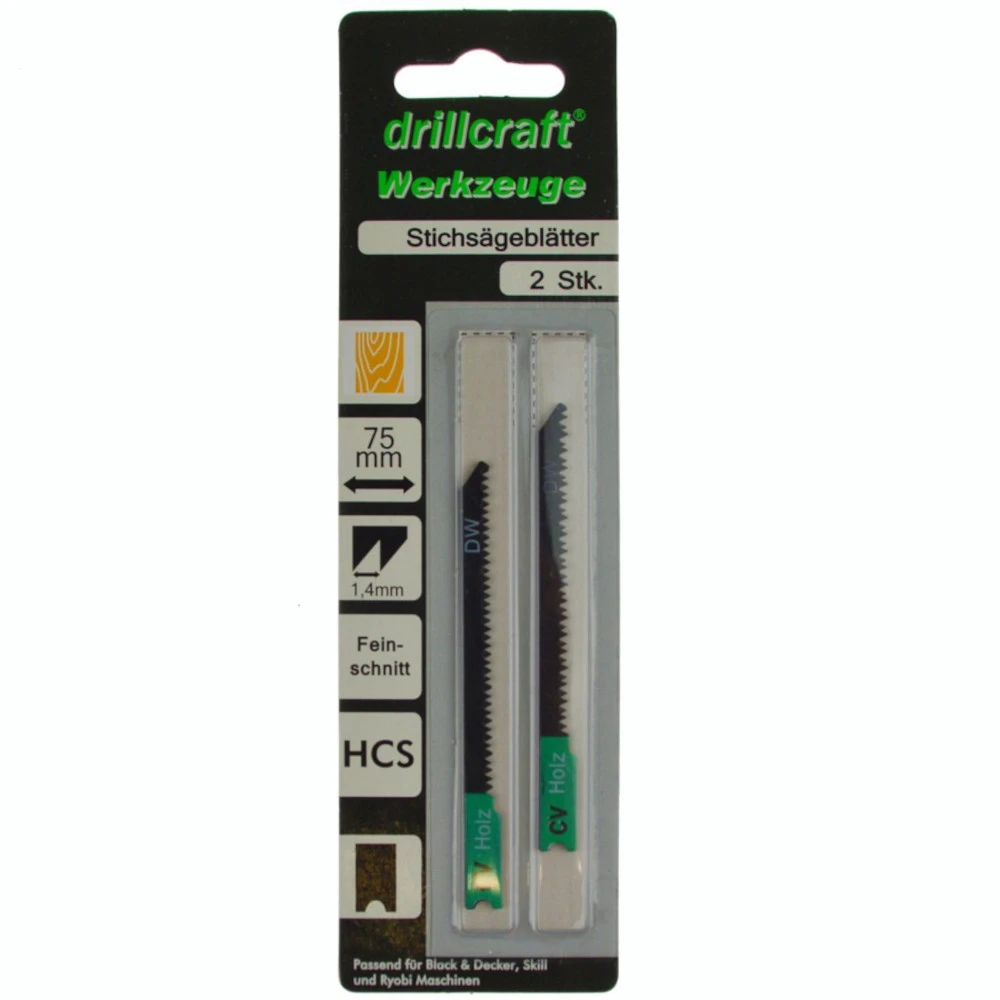 Stichsägeblätter 75 Mm HCS Kurven Mit U-Schaft 2 Stück 2 Stichsägeblätter 75 Mm HCS Kurven Mit U-Schaft 2 Stück - Image 2
