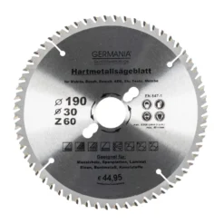 GERMANIA HM Multifunktionssägeblatt Ø 190 Mm Mit 60 Zähnen