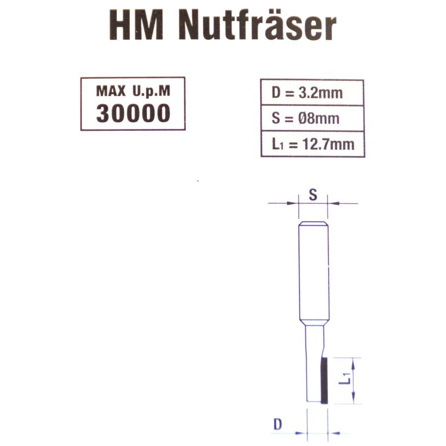 Drillcraft HM-Nutfräser 12 Mm 2 Drillcraft HM-Nutfräser 12 Mm - Image 2